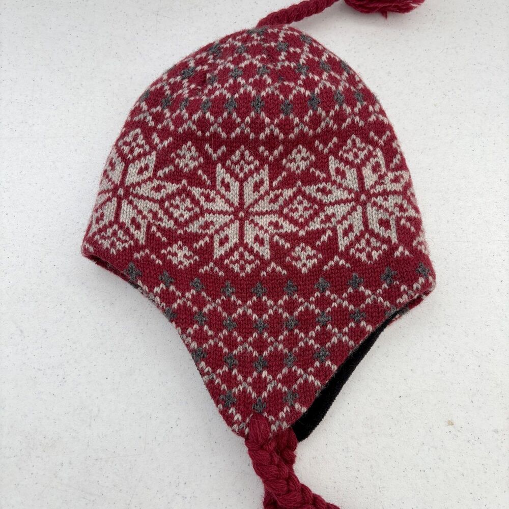 Woolrich Vintage Nordic Fair Isle Lambswool Ski Hat One Size Alpine Artisan Boho